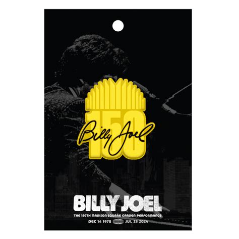 Billy Joel "150th MSG " Metal Collectable Lapel Pin – Billy Joel Online ...