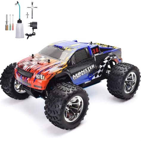 RC Car 1:10 4WD Nitro Gas Power Monster Truck | LukaFriend Store | Remote controlled cars ...