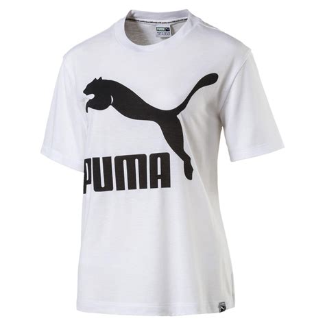 PUMA Classics Logo Women's Short Sleeve T-shirt in White - Lyst