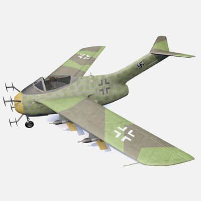 Focke-Wulf Ta-183N Huckebein 3D Model by ChipBassChaos