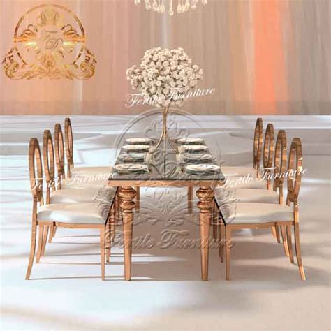 Banquet Table Chairs Rectangle Shape - Fertile Furniture