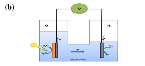 Photocatalytic water-splitting reactions: (a) photo-chemical reaction... | Download Scientific ...