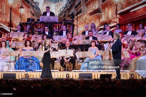 Emma Kok and Andre Rieu perform live on stage during a concert at the ...