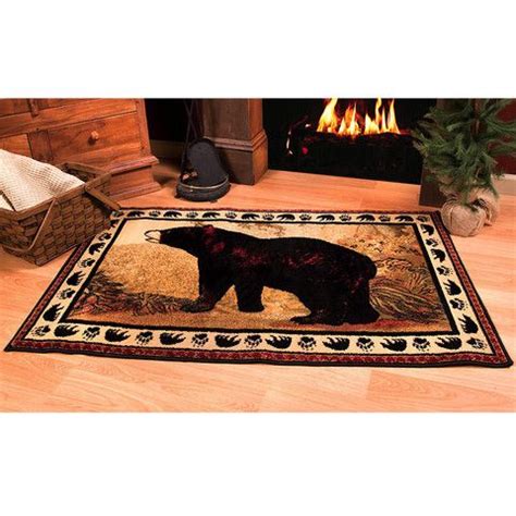 Black Bear Area Rug | Bear area rug, Bear decor, Black bear decor