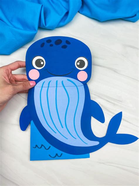 Humpback Whale Puppet Craft For Kids [Free Template]