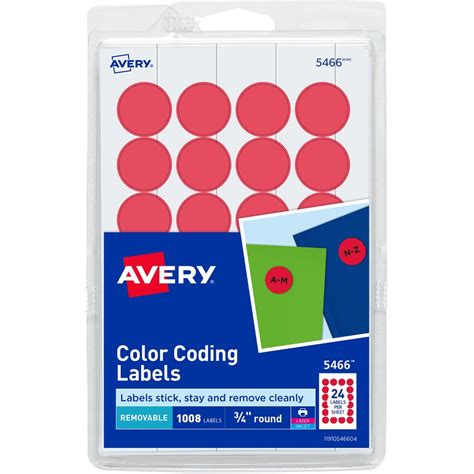 Avery Color Coded Label - AVE05466 - SupplyGeeks.com