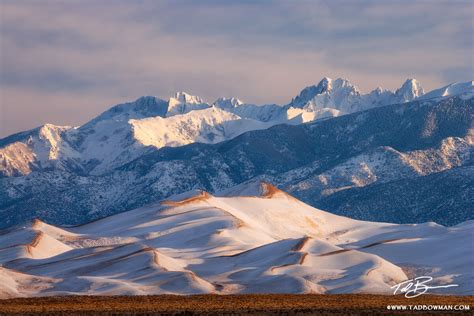 Snow Dunes | Great Sand Dune National Park, Colorado | Colorado Mountain Photos by Tad Bowman