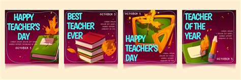 Set of Teachers Day banner templates vector 16264326 Vector Art at Vecteezy