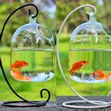 Malisata Hanging Ball Terrarium with Bent Stable Stand Glass Mini Fish Tank Flower Vase Plant ...