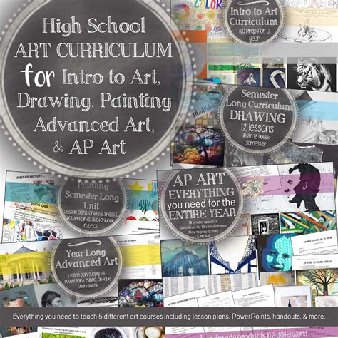 High School Visual Art Curriculum: 5 Art Curriculums for 5 Art Courses - Look Between the Lines