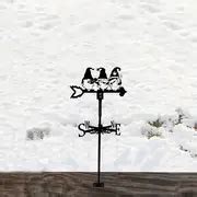 1pc Garden Gnome Weather Vane Metal Silhouette Wind Direction Indicator ...