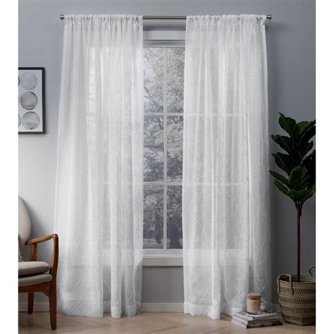 Exclusive Home Curtains 2 Pack Cali Embroidered Sheer Rod Pocket Curtain Panels - Walmart.com