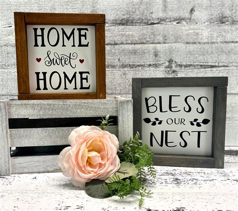 Home Farmhouse Small Wood Signs Home Farmhouse Decor Country | Etsy