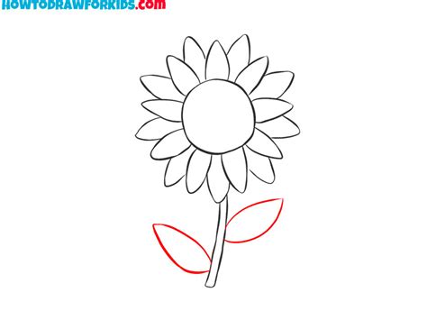 How to Draw a Simple Sunflower - Easy Drawing Tutorial For Kids