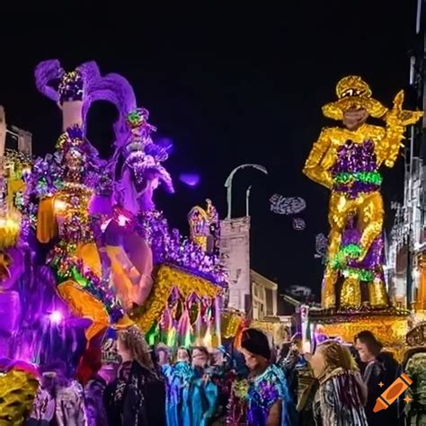 Colorful mardi gras parade on Craiyon