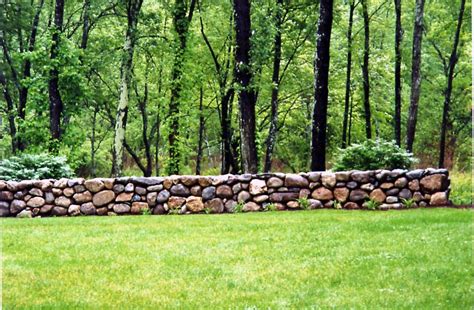 Rock wall landscape, Stone wall, Plants