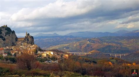 a small village nestled on top of a mountain