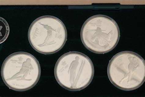 1988 Calgary Winter Olympics 999 Silver Coin Set (34.… - Gem