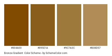 Bronze Gradient Color Scheme » Bronze ... | Color schemes, Bronze color ...