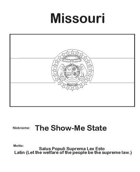 Missouri State Flag - State of Missouri Coloring Pages | Missouri state flag, Minnesota state ...