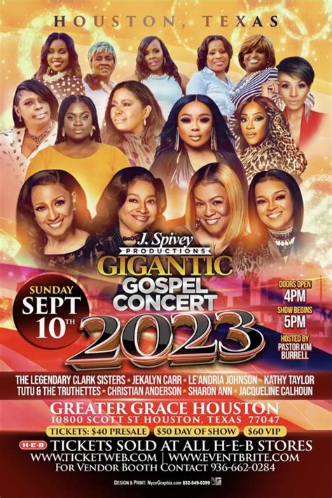 Gigantic Gospel Concert 2023 – Houston, TX | The Clark Sisters