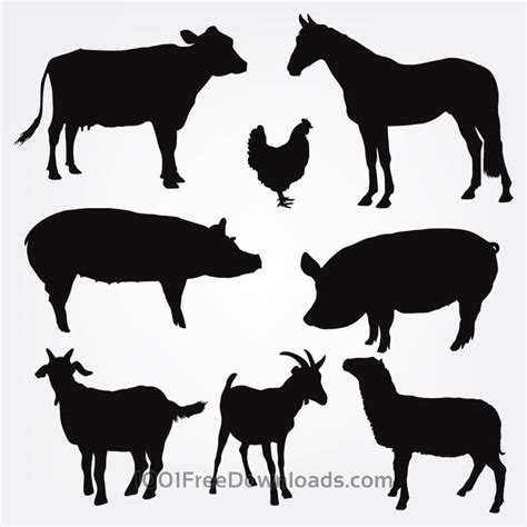 Farm Animals Silhouette Png | Technology And Information Portal