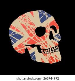 Skull Flag Uk Stock Vector (Royalty Free) 268944992 | Shutterstock