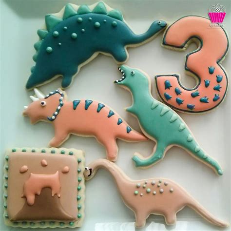 Dinosaur Cookies | Dinosaur cookies, Fancy cookies, Cookie decorating