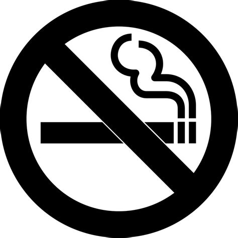 No Smoking | Free Stock Photo | Illustration of a black and white no smoking symbol | # 16153