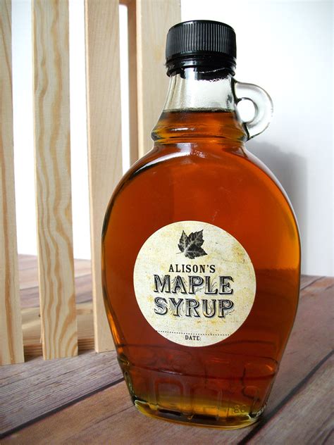 Custom Vintage Maple Syrup Bottle Labels for backyard home sugaring – CanningCrafts