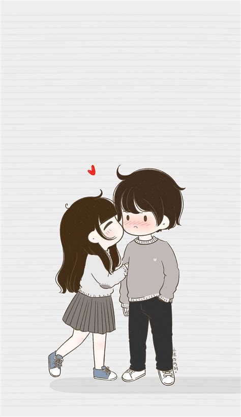 Cute couple drawing - Cute love cartoons, Cartoons love, Cute couple ...