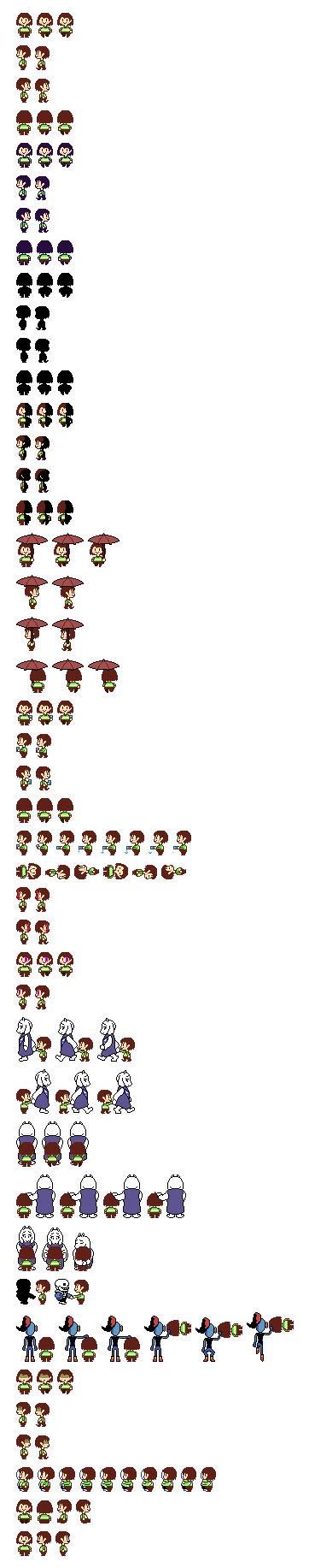 Chara Extended Sprite Sheet by FanFictionGamer on DeviantArt