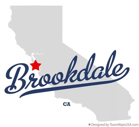 Map of Brookdale, CA, California