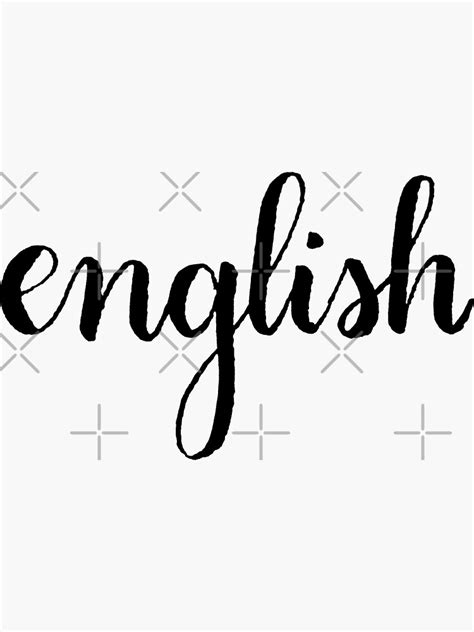 "English Calligraphy" Sticker for Sale by the-bangs | Redbubble