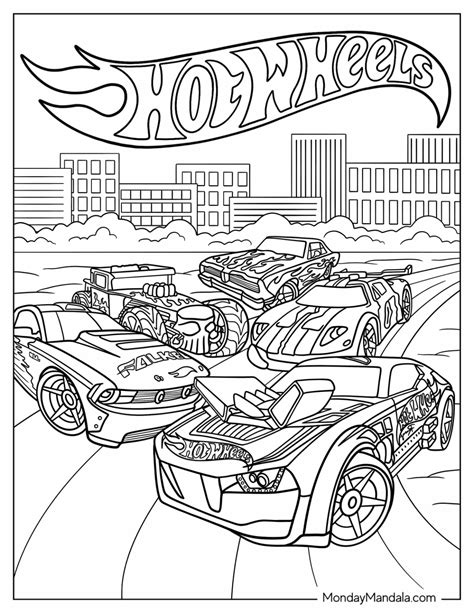 26 Hot Wheels Coloring Pages (Free PDF Printables)