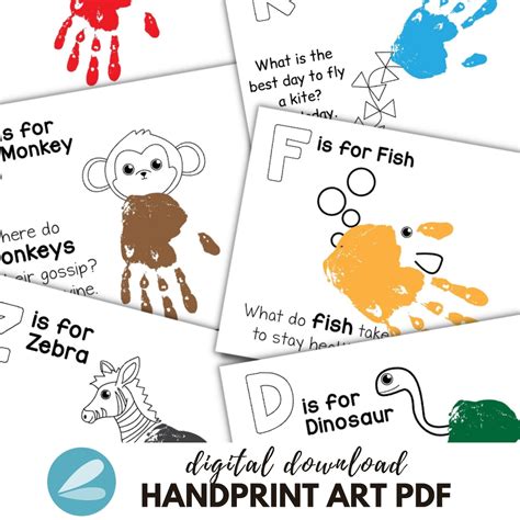 Alphabet Printable Handprint Art Templates Alphabet - Etsy