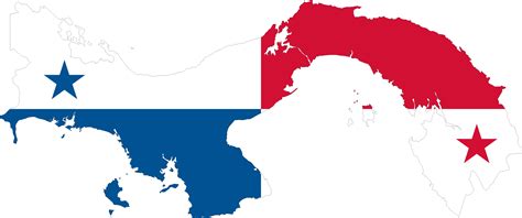 Clipart - Panama Map Flag