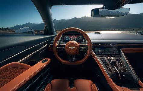 Wallpaper Aston Martin, wheel, car interior, torpedo, 2023, Aston Martin DB12, DB12 images for ...