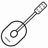 Vector Image Of guitar Black And White color With Transparent  sketch template