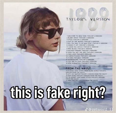 1989 tv tracklist in 2023 | Taylor swift funny, Long live taylor swift ...