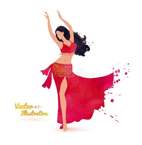 Bailarín de vientre ilustración del vector. Ilustración de fondo - 52261008