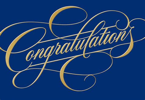 Script on Blue Congratulations Card | Hallmark Business