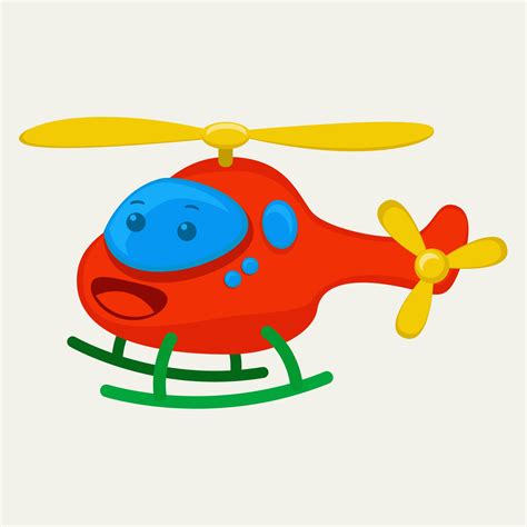 Illustration vector graphic design cartoon character of cute helicopter ...