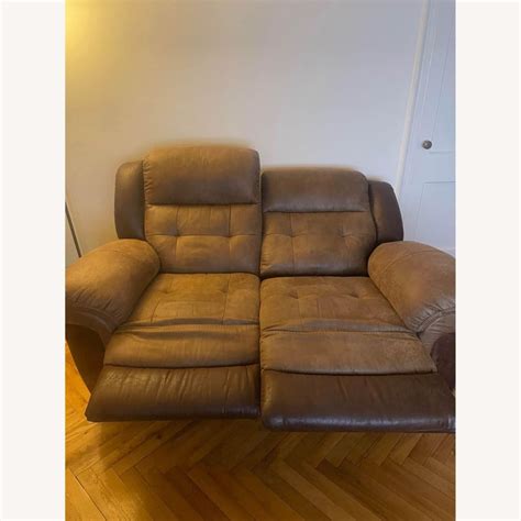 Bob's Discount Power Recliner Loveseat Couch - AptDeco