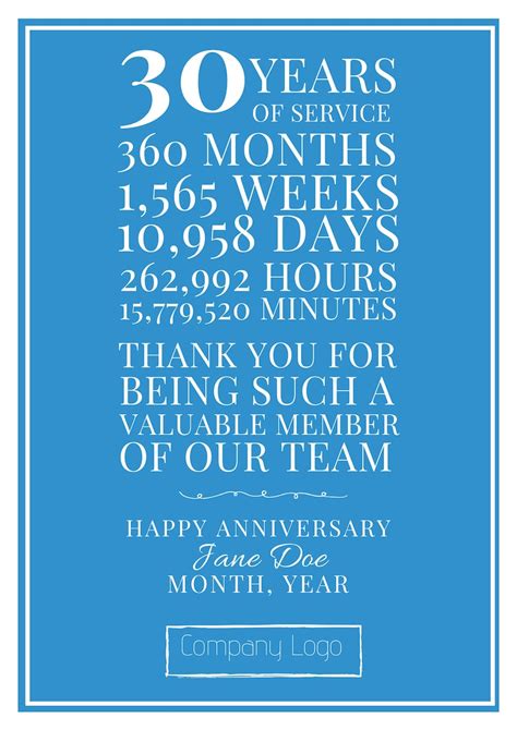 Happy 30Th Work Anniversary, 30 Year Work Anniversary Quotes ...