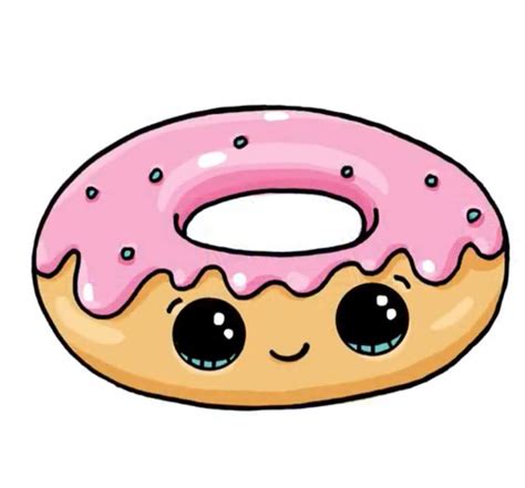 Cute Kawaii Donut | Cute cartoon food, Cute cupcake drawing, Cute food ...