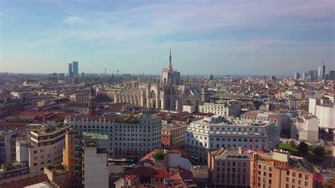 Aerial View Of Duomo Di Milano Galleria Stock Footage SBV-327793791 ...