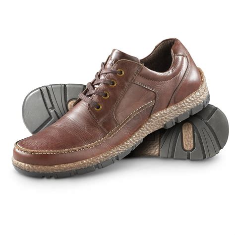 Guide Gear Men's Leather Casual Oxford Shoes, Moc Toe - 624260, Casual Shoes at Sportsman's ...