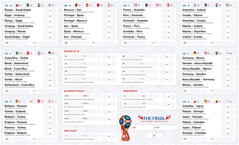 Freebie - FIFA World Cup Russia 2018 Wall Chart on Behance