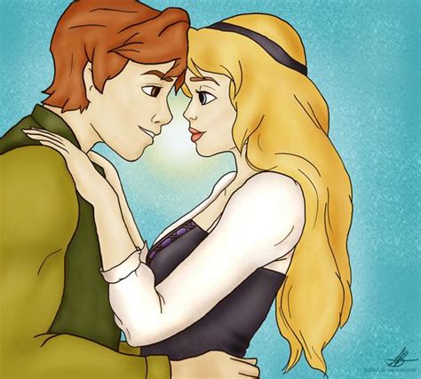 The Black Cauldron Eilonwy And Taran Kiss